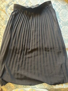 Elegant Black Pleated Skirt
